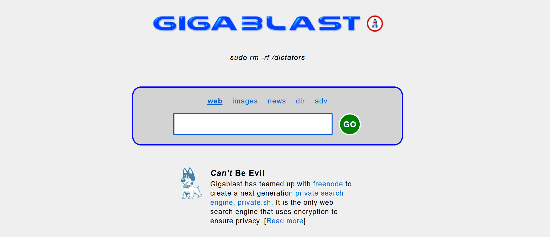 Buscadores aparte de Google: Gigablast