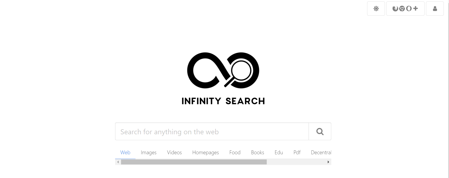 Buscadores aparte de Google: Infinity Search