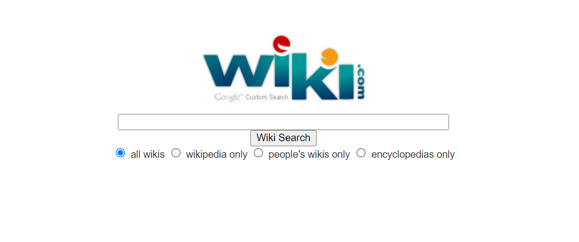 Buscadores aparte de Google: Wiki.com