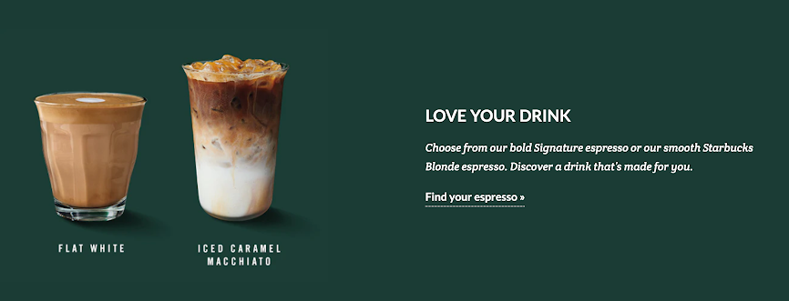 Starbucks website