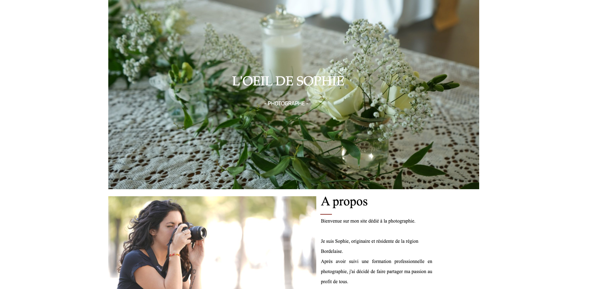 Photographe mariage site internet