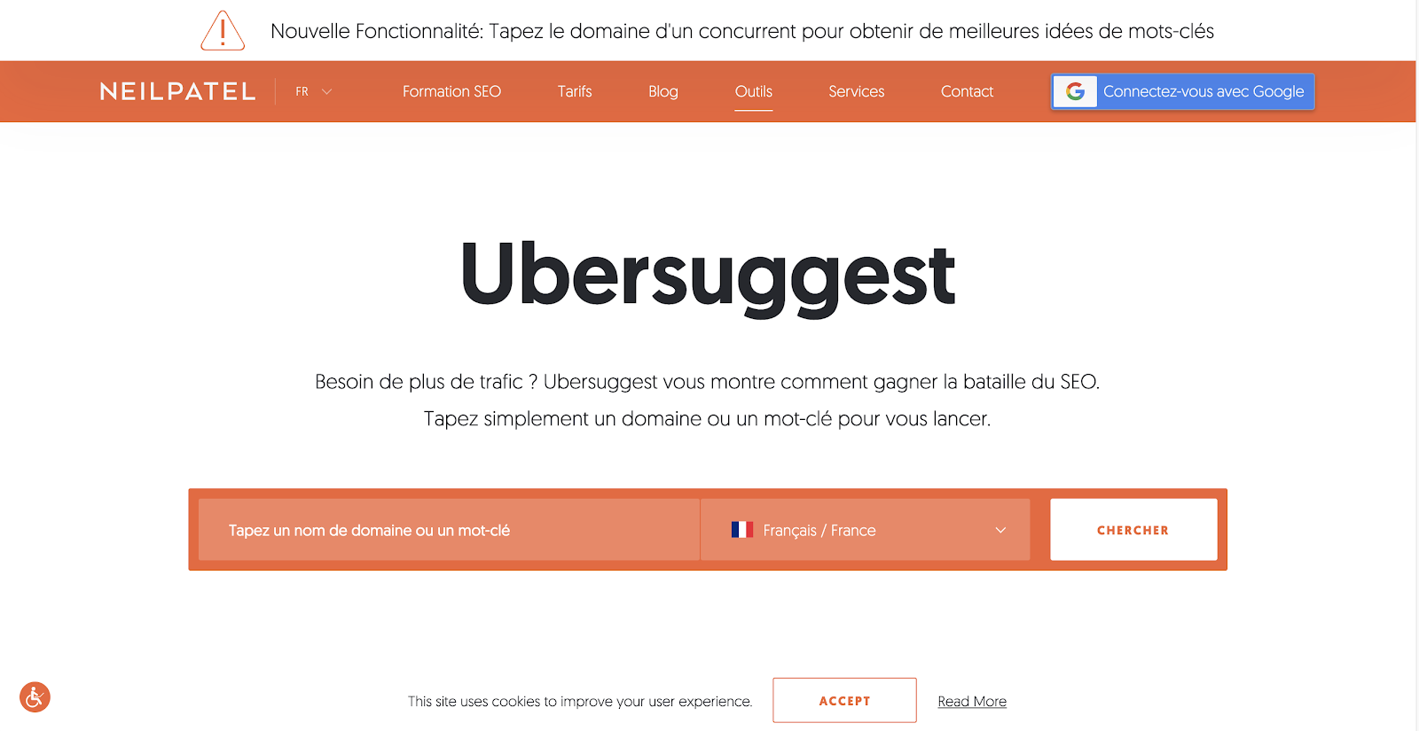 exemple ubersuggest outil